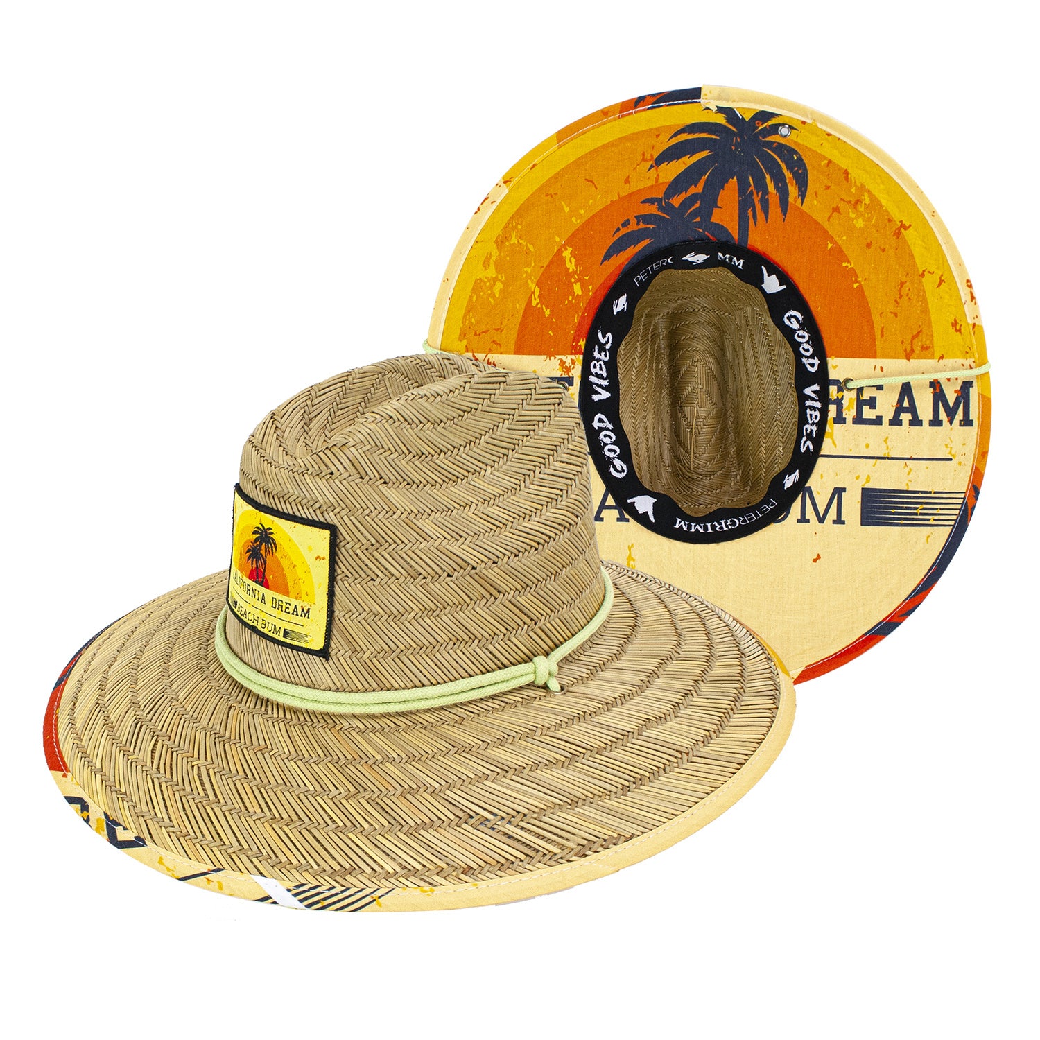 Beach Bum Straw Lifeguard Hat Doba Default